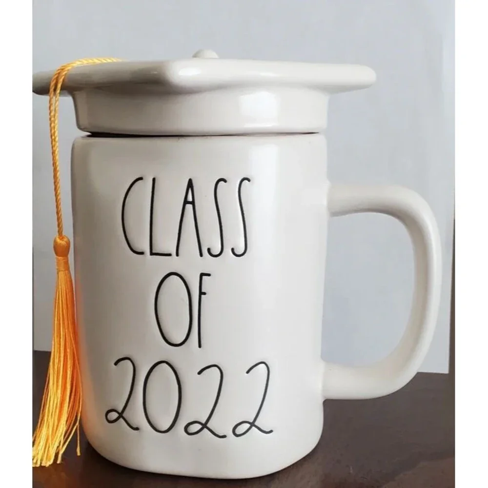 Rae Dunn Class of 2022 Graduation Mug Cap Lid Tassel Artisan Collection